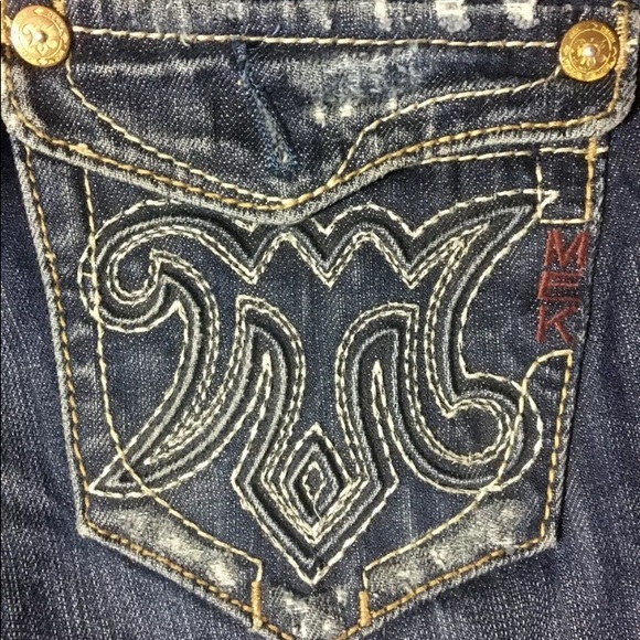 Miss Me MEK OAXACA Denim Jeans Juniors Sz 14 - Picture 6 of 10